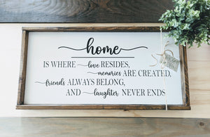 Home is where love resides